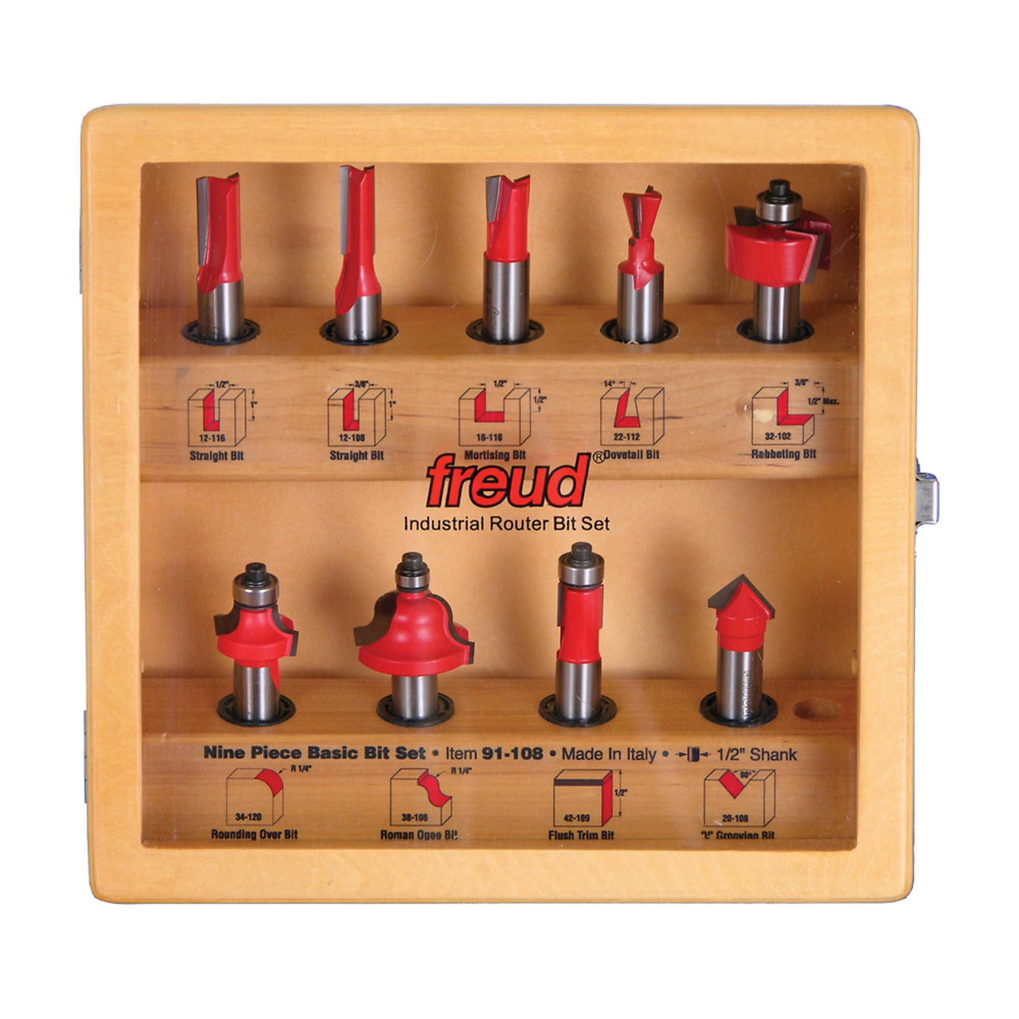 Diablo 9-Pc. Basic Bit Set with 1/2in. Shank, Model# 91-108